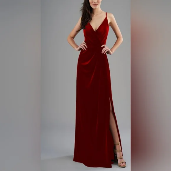 Jasmine | Dresses | B2 Jasmine Vneck Spaghetti Strap Velvet Long Formal Dress | Poshmark Jasmine | Dresses | B2 Jasmine Vneck Spaghetti Strap Velvet Long Formal Dress | Poshmark